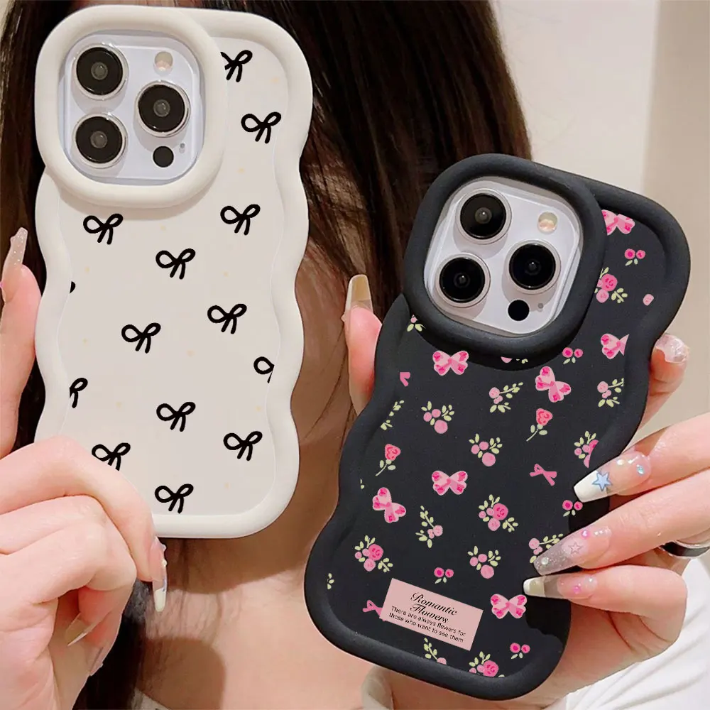 Чехол ярких цветов с волнистыми изогнутыми краями, противоударный мягкий бампер для Realme 13 12 Pro Plus 11 10 9i 8 C67 C65 C55 C53 C35 C30 C21