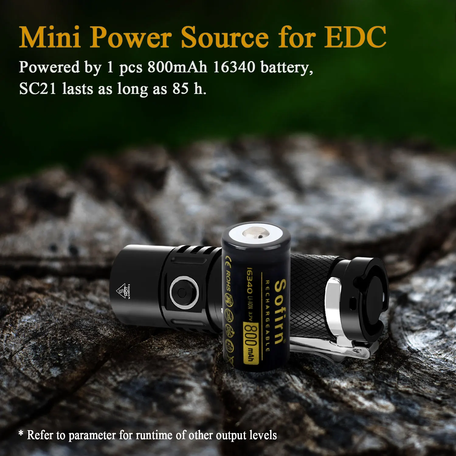 Sofirn-minilinterna LED SC21, recargable por USB C, 16340 LH351D 90CRI con cola magnética, 1000LM