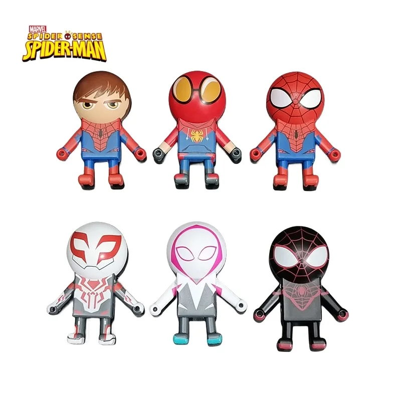 Marvel Spiderman Blind Box Climb The Wall Toy Spiderman 2099 Peter Proto-suit Gwen Kid Arachnid Action Figure Ornaments Kid Gift