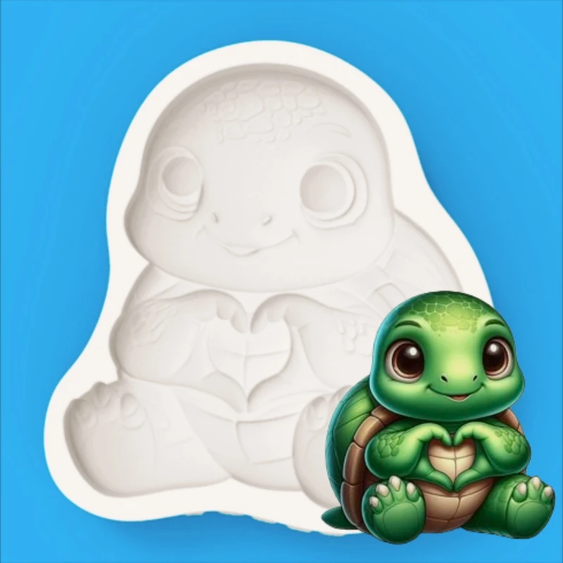 Turtle Shell Texture and Cute Design, Small Turtle Silicone Mold, Silicone Tool for Chocolate Fondant Making