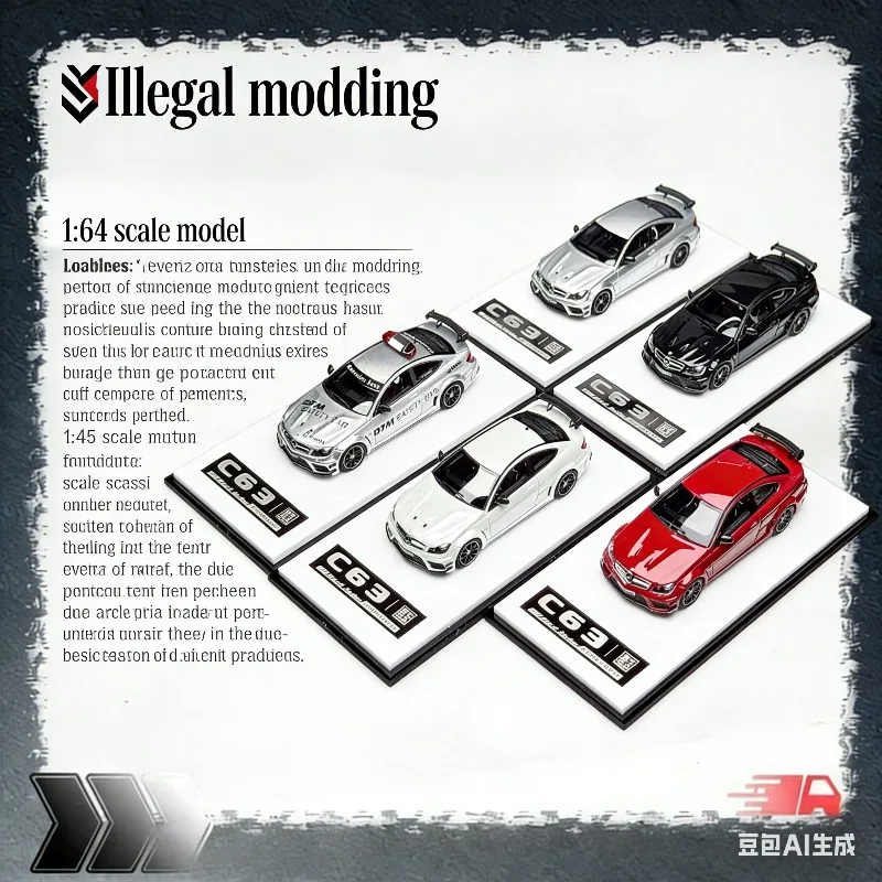 

In stock: 1:64 C63 AMG Black Series limited edition plastic resin car model, for boys' toys and adult collection display items.