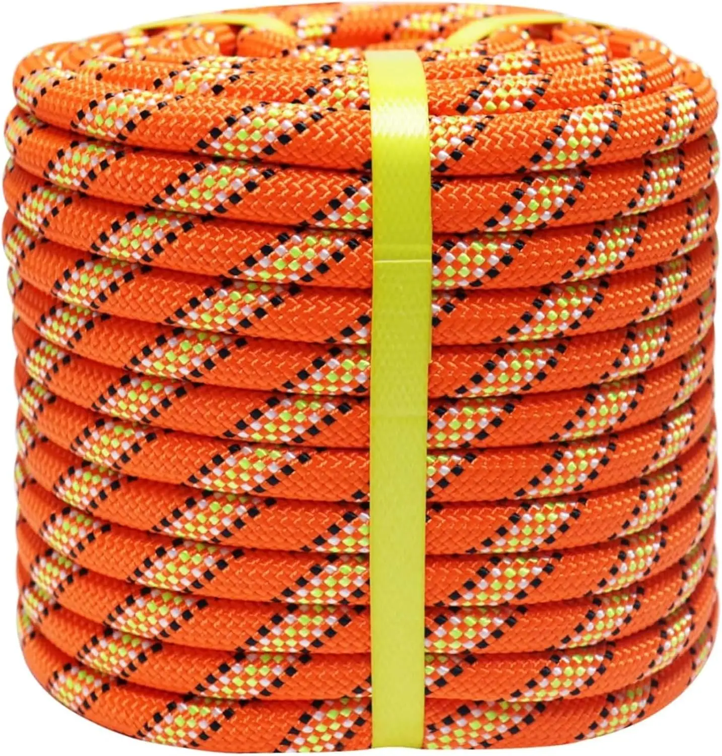 Arborist Rope Bull Rope Rborist Climbing Rope(1/2in x 200ft) Logging Rope 48 Strands for Pull, Swing, Knot (Orange)