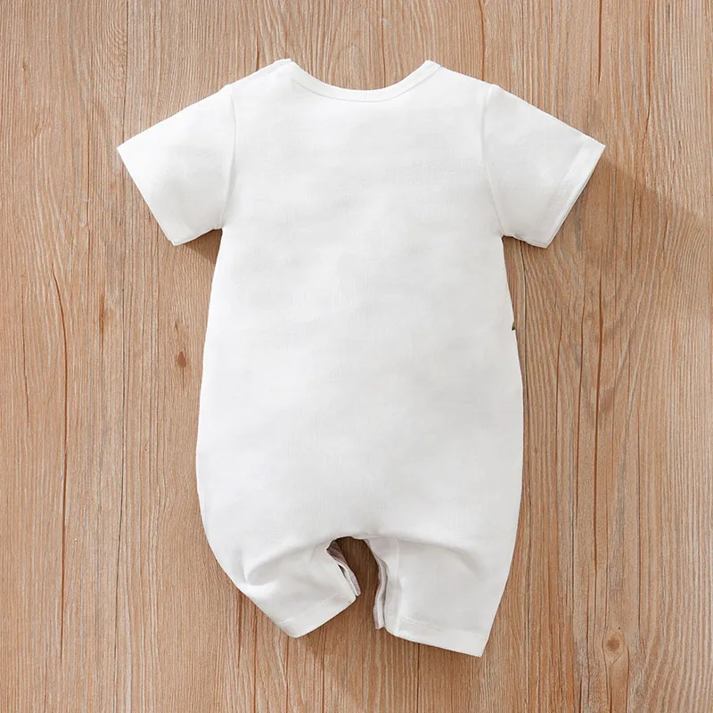 0-18 Baby Jumpsuit Cute Cartoon Hot Air Balloon Casual And Comfortable Soft Boy And Girl Summer Short Sleeved Newborn Clothes