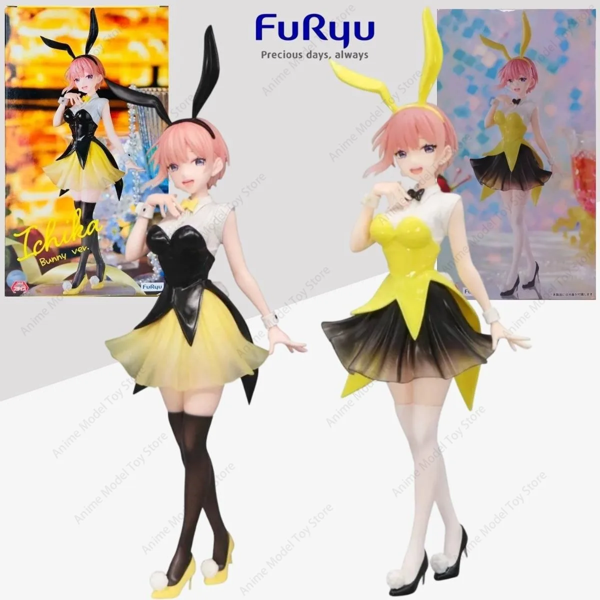 

FuRyu Genuine Figures Trio-Try-iT Figure Anime The Quintessential Quintuplets Nakano Ichika Bunny Anime Model Kits Action Toys