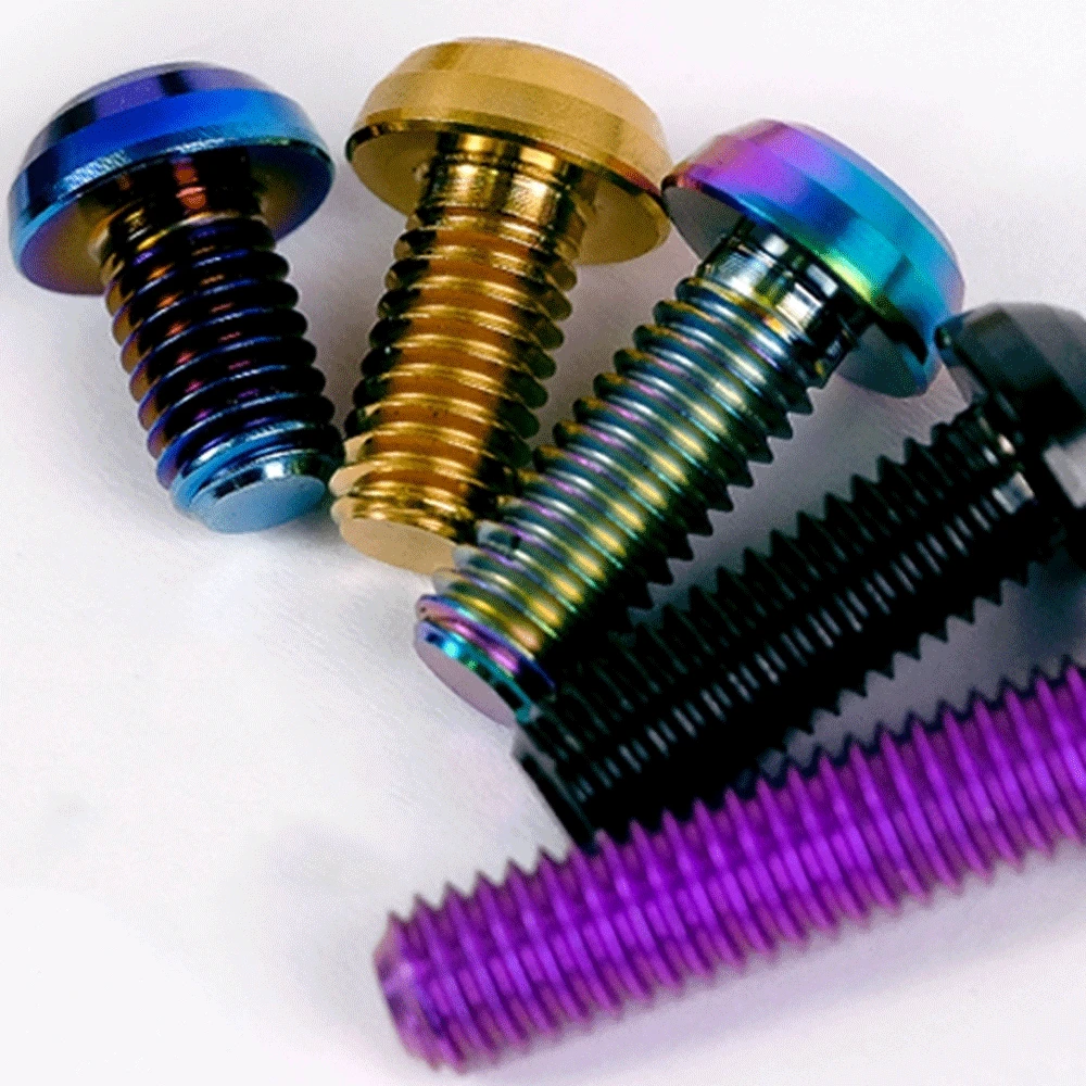 1 PC Various Color M6 X 8 10 12 14 16 18 20 25 30 35mm GR5 Titanium Alloy A2 Mushroom T30 Torx Head Screw Bolt for Bike DIY