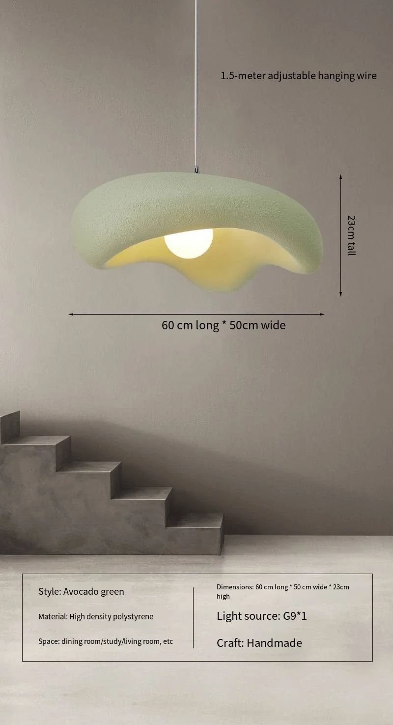 Nordic Cream Style Restaurant Kroonluchter Eenvoudige slaapkamer Woonkamer Eettafel Lamp Wabi-sabi Stijl Hanglamparmaturen