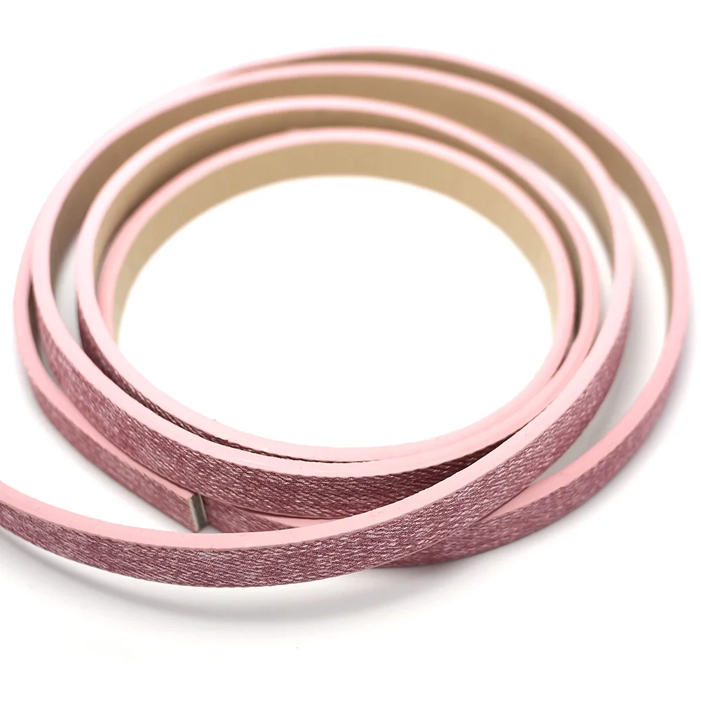 1.15meter Light Pink Denim Pattern Leather Cord,10mm Leather Strip,Leather Belt Bag Handle,Waist Chain KeyChain Bracelet Making