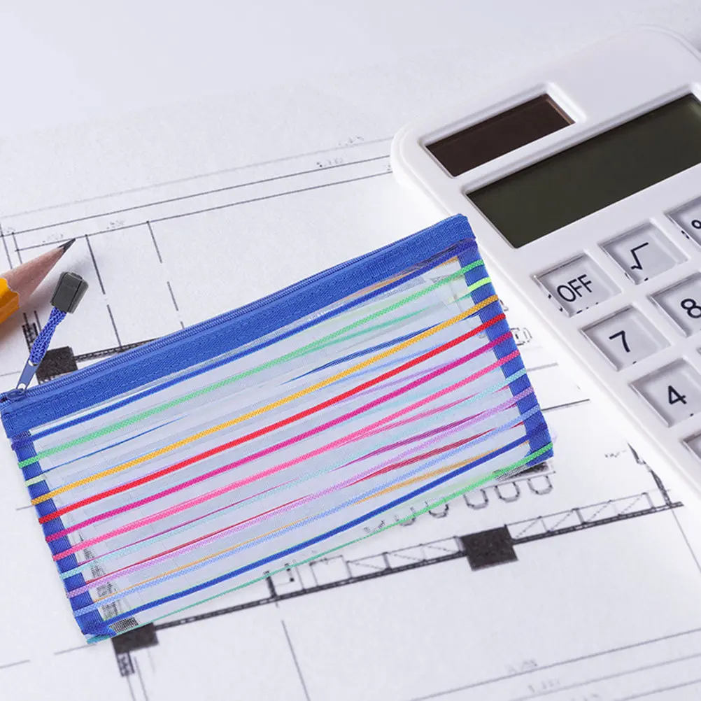 

8Pcs Cash Bag Large Capacity Pencil Storage Organizer Portable Multi-Use Pen Holder for School Office Travel Multi-Use Pen Bag