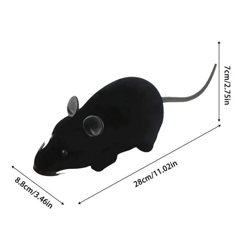 Mini Remote Mouse Prank Toys Electronic Moving Toys For Cats Squeaky Mouse Electronic Emulation Mice Cat Interactive Play Toy