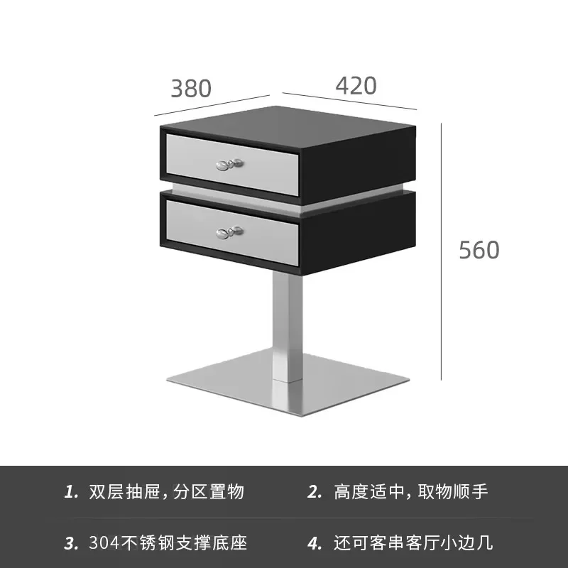 Bedside table 2024 new light luxury high-end small creative bedroom home bedside storage chest of drawers Bauhaus