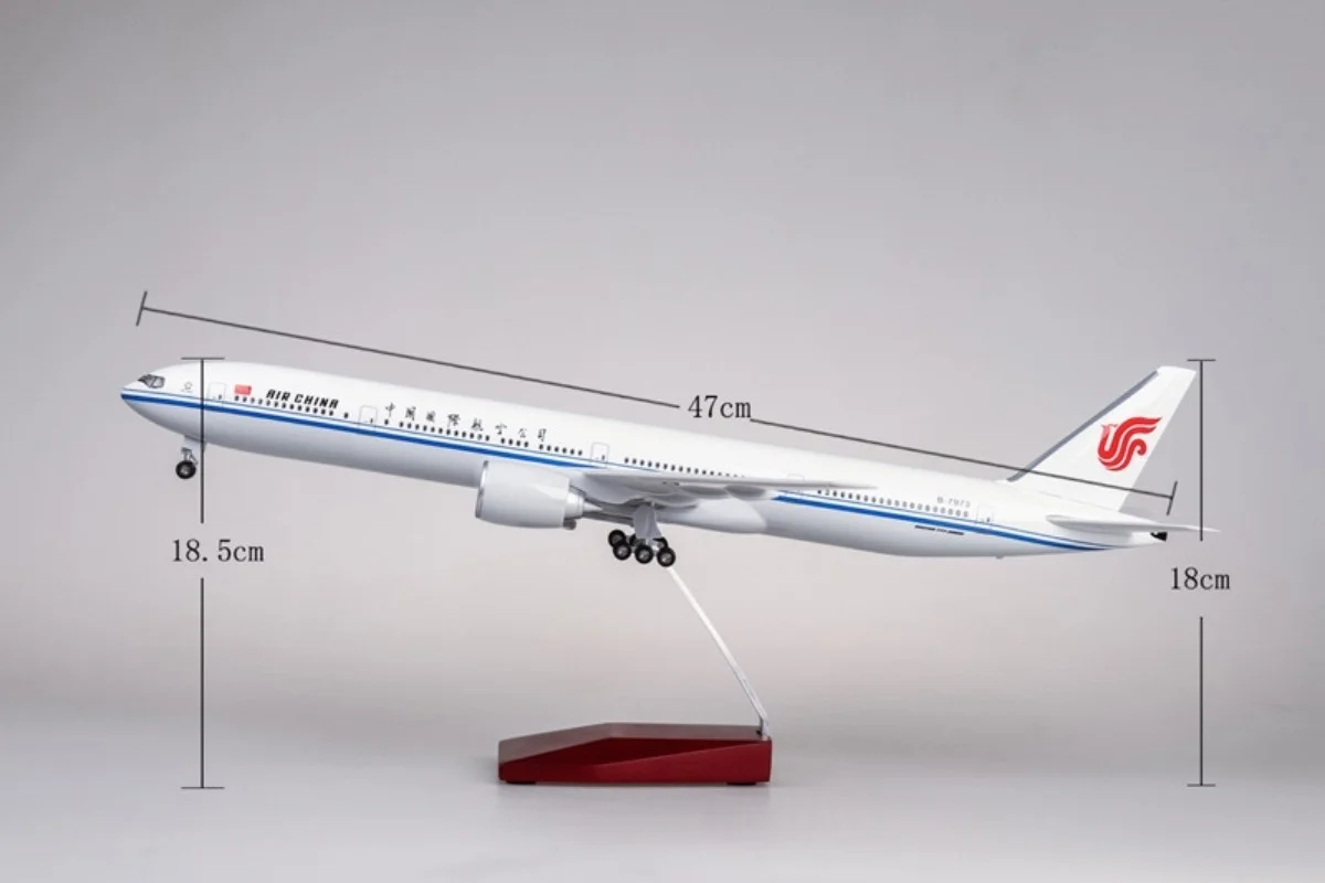 Scale 47cm Model Kit Resin Plane boys toys B777 Air China Airways Airplane diecast Model Toy For Boy Hobby Collectible