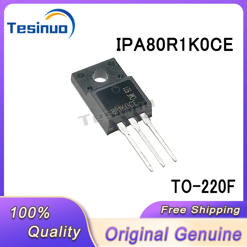 5/PCS New Original IPA80R1K0CE 8R1K0CE TO-220F 5.7A/800V N channel FET In Stock