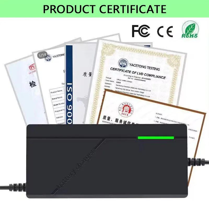 48V 52V 60V 72V 3A 5A Lithium Battery Charger AC100-240V With fan For 13S 54.6V 14S 58.8V 16S 67.2V 20S 84V Cells Fast Charging