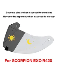 Photochromic Shield Visor Lenses for For SCORPION EXO R420 Visor Full Face Viseira Capacete Racing Helmet Parts