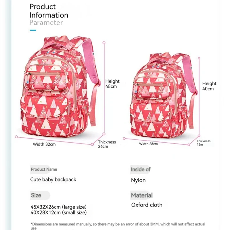 mozhiSFashion Backpack Junior High School Students Backpack Nylon Daily Rucksack Aesthetic Large Capacity for Teen Students