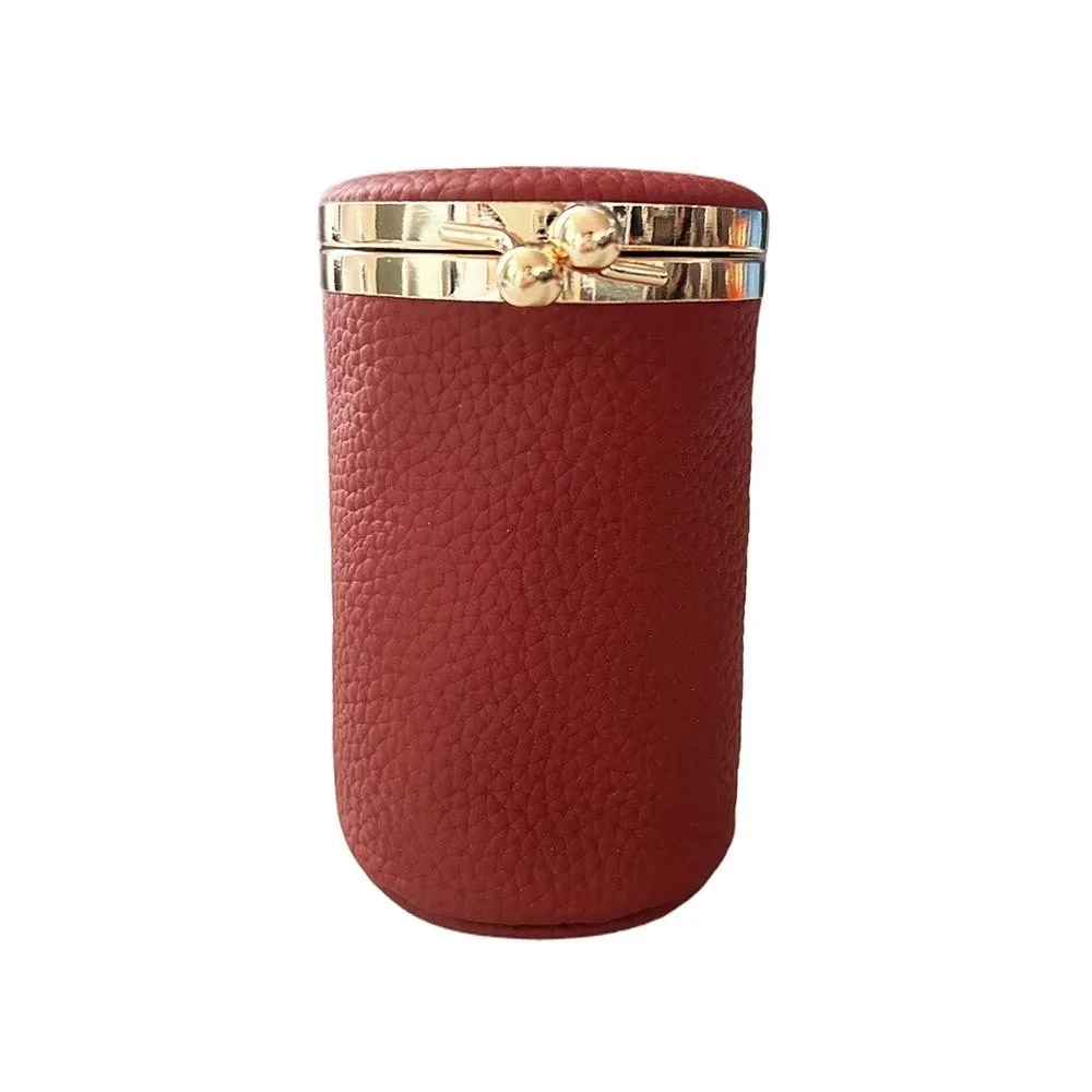 

Портативная кожаная сумочка-кошелек с зеркалом и застежкой Kiss Lock, изысканная, водонепроницаемая, с защитой от потери мелочей, для женщин и девушек