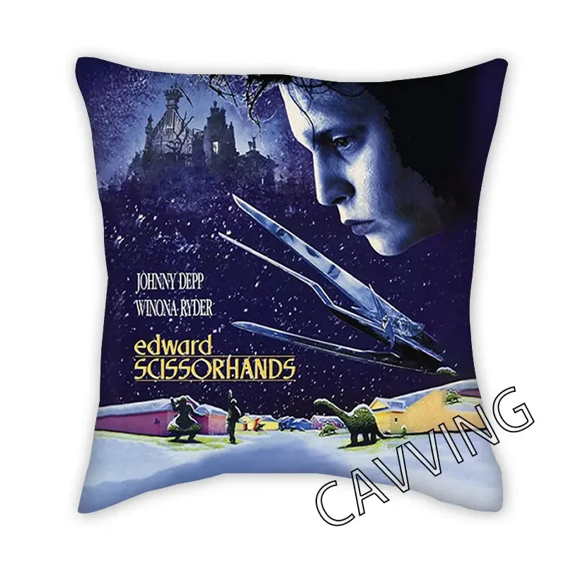 Edward Scissorhands 3D Printed  Polyester Decorative Pillowcases Throw Pillow Cover Square Zipper Cases Fans Gifts Home Decor