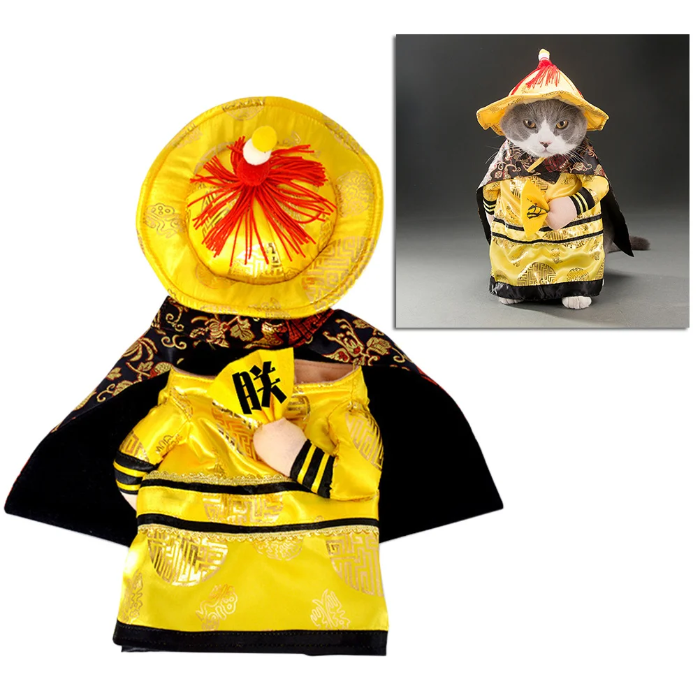

Xl Size Dog Costume Chinese Emperor Style Polyester Pet Clothes for Small Dogs Outdoor Walking Jogging Party Photo Shoot Dog