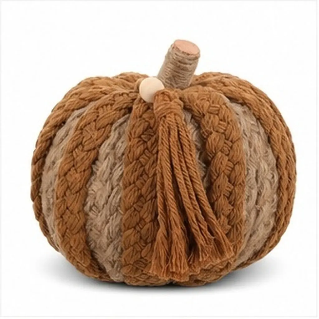 Braided Rope Pumpkin Decoration Halloween Decor for Parties Haunted Houses Thanksgiving Fall Tabletop Adorn Scene Layout Prop