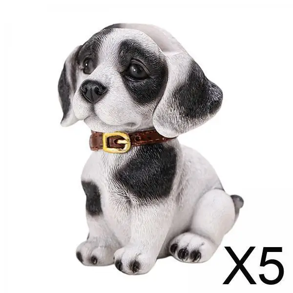 

5x милый держатель для очков собаки, подставка, фигурка животного, смола для украшения дома, черный, белый цвет