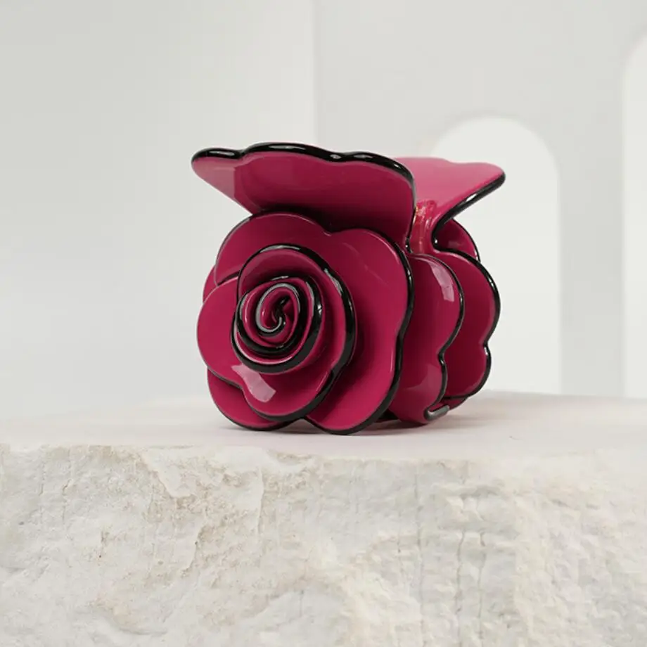 Luxury Handmade Hair Claw Clip for Women Girls Charms Flower Hair Accessory Ornament Jewelry, Tiara for Office Career Christmas