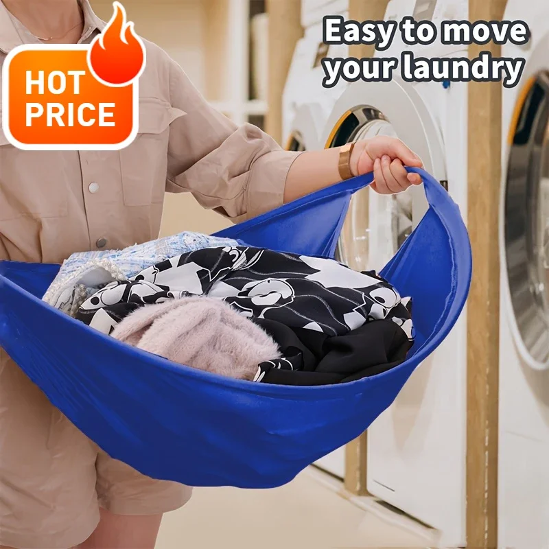 Ins 26-inch Laundry Storage Basket Foldable Pop-up Basket Dirty Clothes Bag Portable Container Home Space Saving Organizer