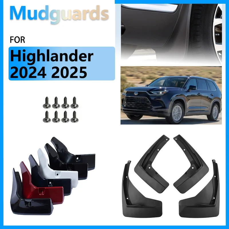 

ABS Mud Flaps For Toyota Grand Highlander 2024 2025 Accessorie Mudguards Car Front Rear wheel Splash Guards Fender Parts Sticker