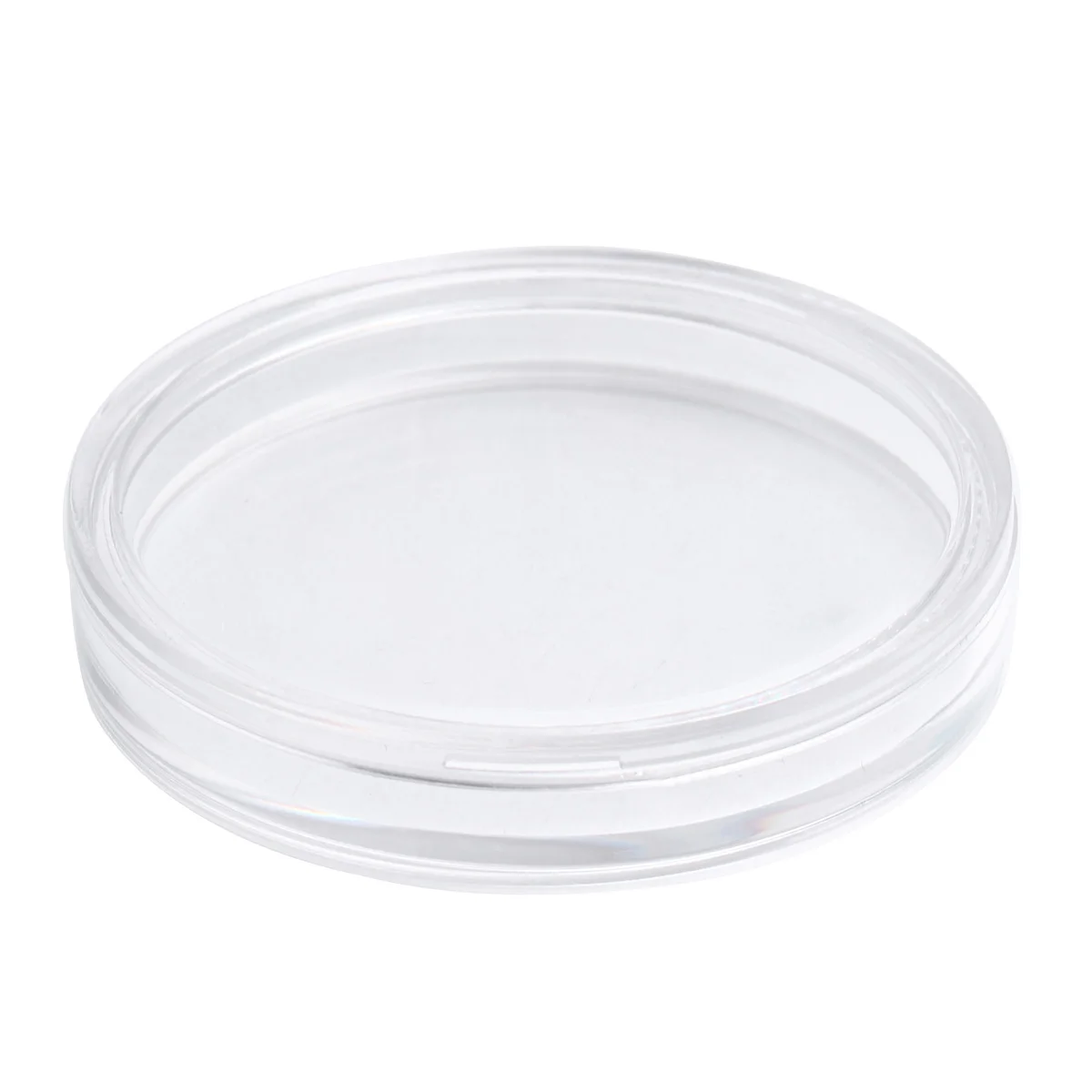 Round Coin coleção caixa protetora, caixa plástica transparente, 10pcs