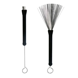 Retractable Steel Wire Jazz Drum Brushes 32cm Drum Stick Percussion Drumsticks With Plastic Handles Musical Accessories