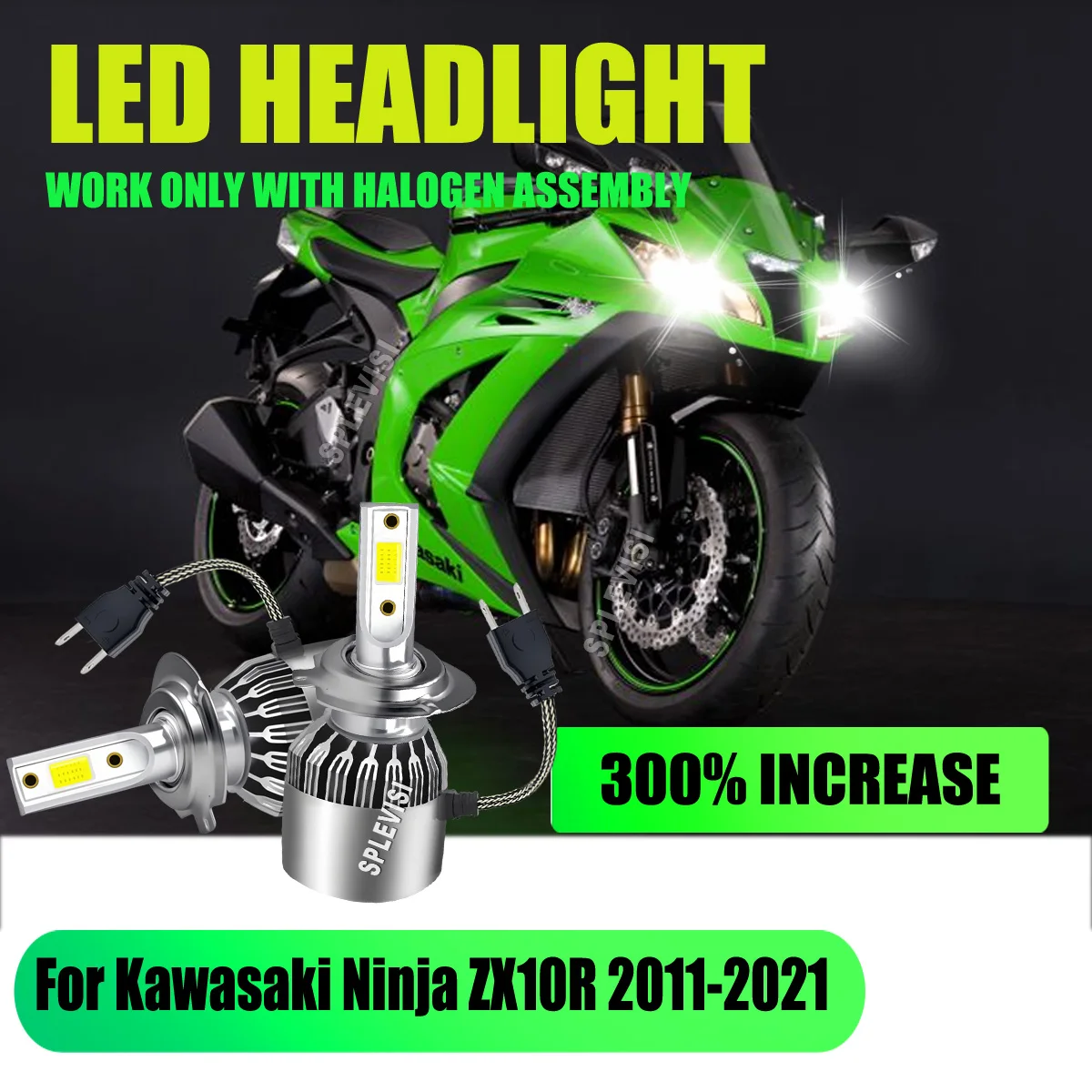 

H7 LED Motorcycle Headlight - 45W Standard Power For Kawasaki Ninja ZX10R 2011 2012 2013 2014 2015 2016 2017 2018 2019-2021