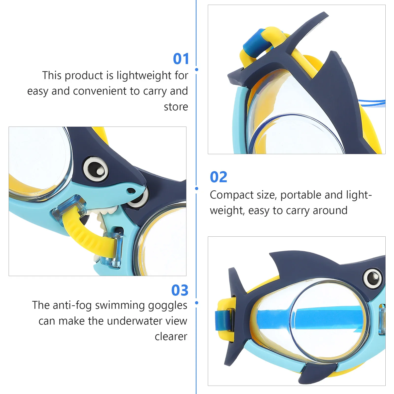 

Anti-Fog Swimming Lightweight Cartoon Design Pool 3-12 Bath Safety Goggles For 4-7 Year Old Goggles