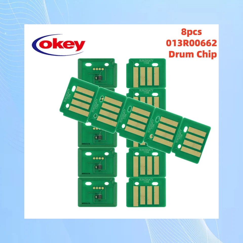 8pc drum 013R00662 imaging unit chip For Xerox wc 7525 7530 7535