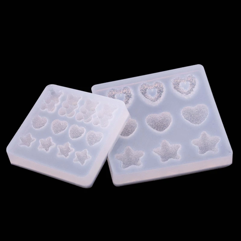 

Creative Hairpin Resin Molds Cartoon Bear Star Heart Shaped Epoxy Mold DIY Craft Mould Hair Clips Silicone Mold for Women Girls