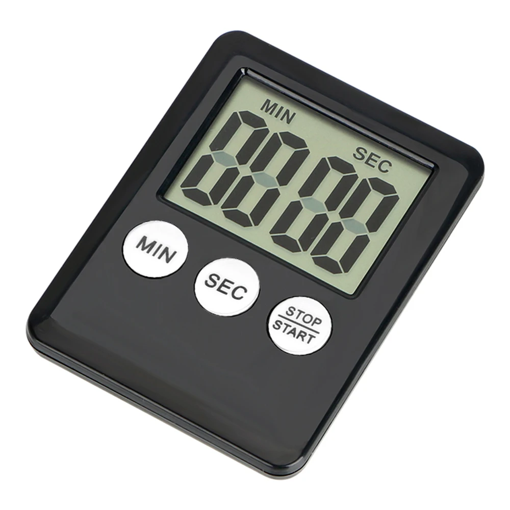 DIYWORK Budzik Kwadratowy Duży Cyfrowy Ekran LCD z Magnesem Odliczanie Cienki Prosty Modny Kuchenny Timer Gotowania