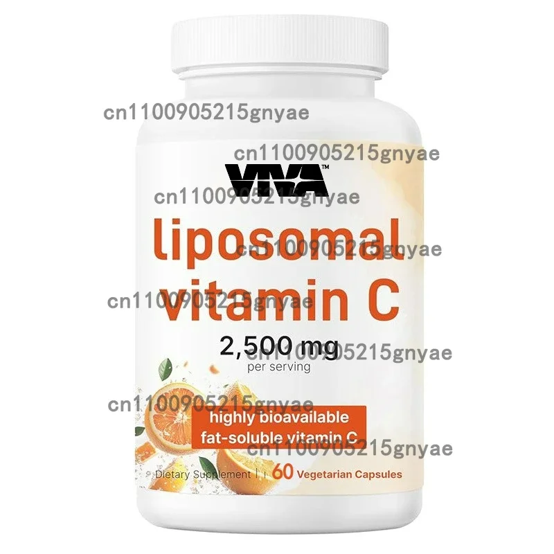 

Liposomal Vitamin C 2,500mg 60 Veggie Capsules Highly Bioavailable Fat Soluble Form Immune Support & Antioxidant Supplement