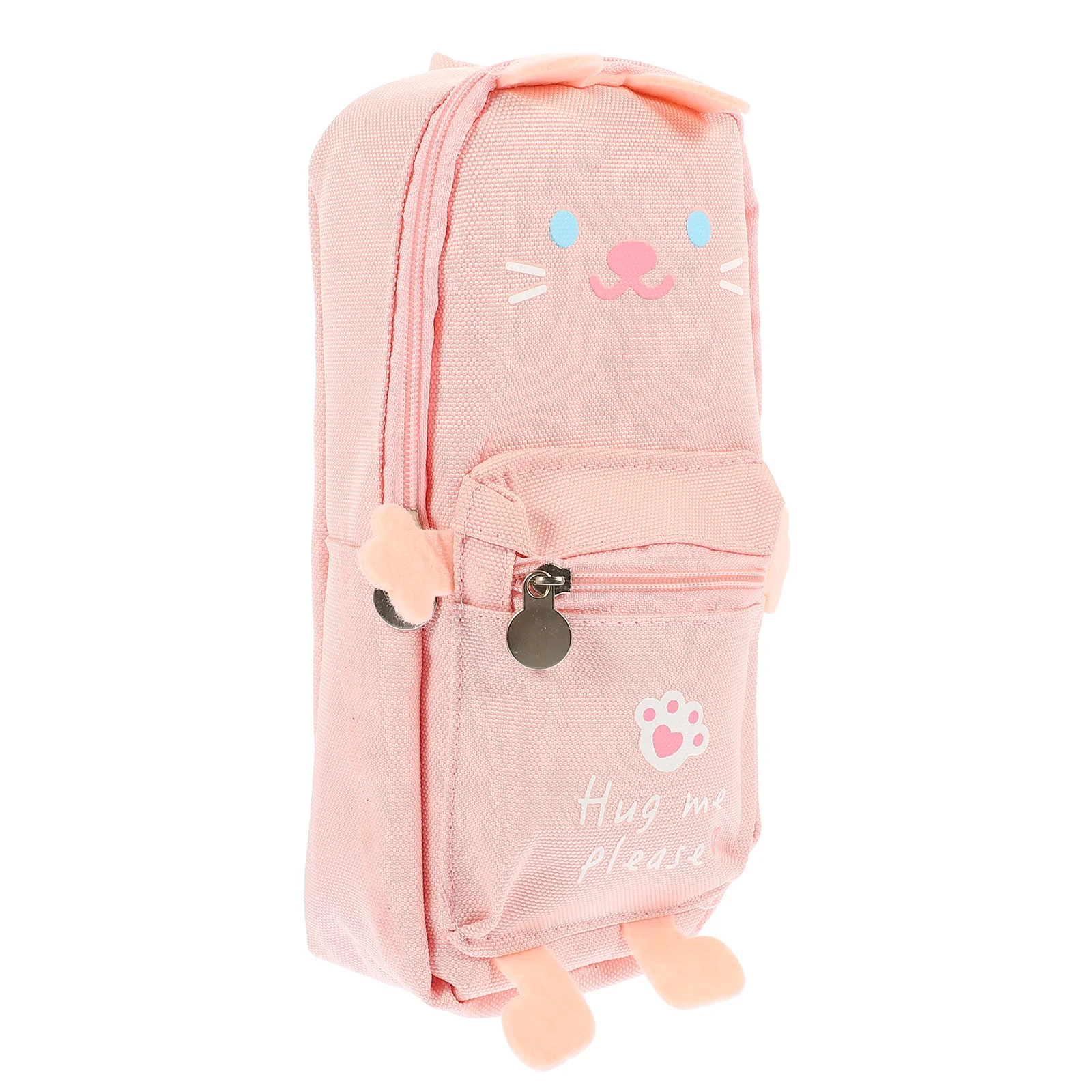 Korean Version Canvas Stationery Bag Student Adorable Pencil Case Multi-function Storage Supplies