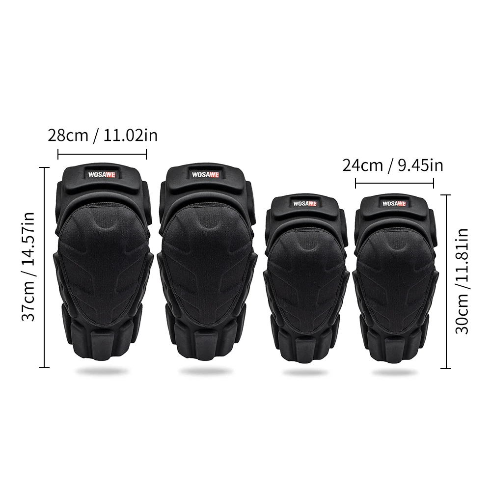 WOSAWE Motorcycle Knee Elbow Pads Braces Support Motocross Knee Pads Motorbike Riding Adult Knee Elbow Pads