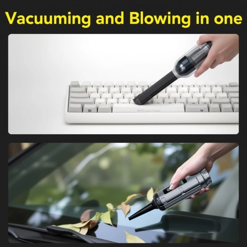 A2BC Sturdy ABS Car Vacuum Cleaner 3 Adjustable Settings Extended Battery Life