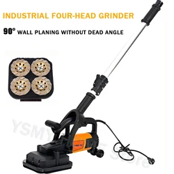 3800W Wall Grinding Machine Handheld Four-wheeled rough Dust-free Plasterer with Extension Rod walls concrete floors Polish tool
