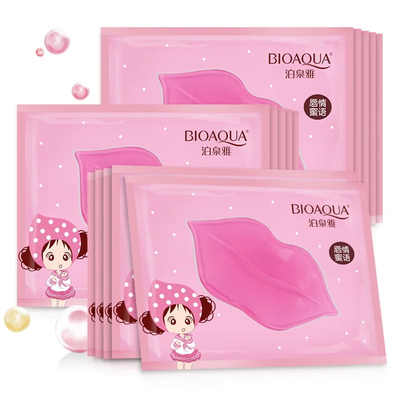 

20pcs BIOAQUA Crystal Collagen Lip Mask Moisturizing Nourishing Anti Wrinkle Lip Patches Lips Plumper Skin Care Products