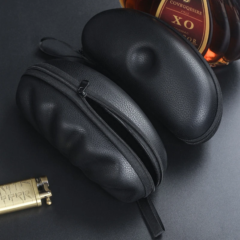 

Leather Single Tobacco Pipe Bag Shockproof Portable Daily Pipe Lovers Classic Durable