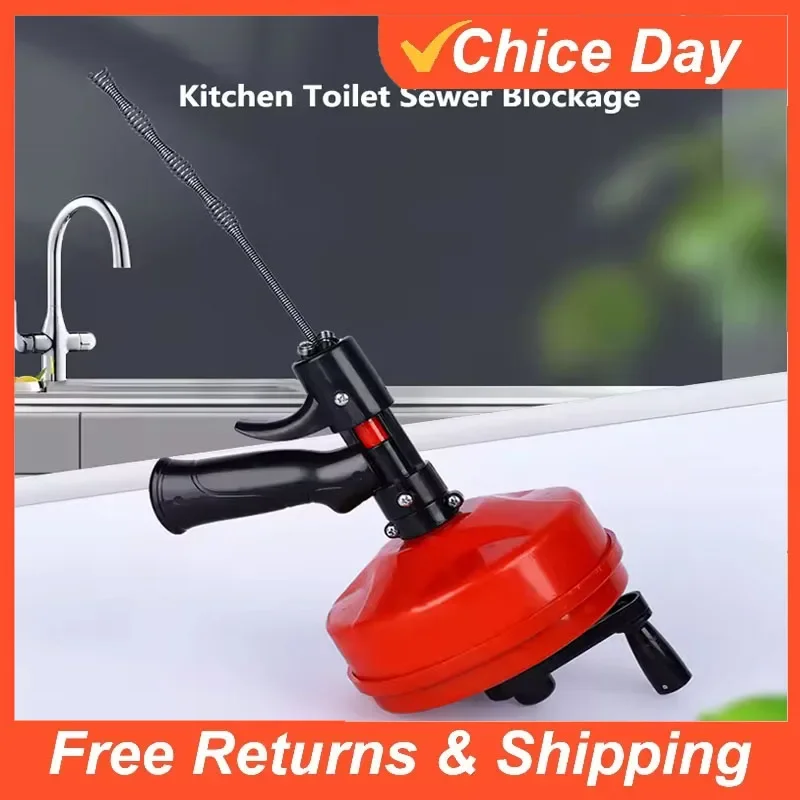

Kitchen Toilet Sewer Blockage Hand-Operated Pipe Dredger Drains Dredge Manual Drain Cleaner Device Hand Tool Amagi