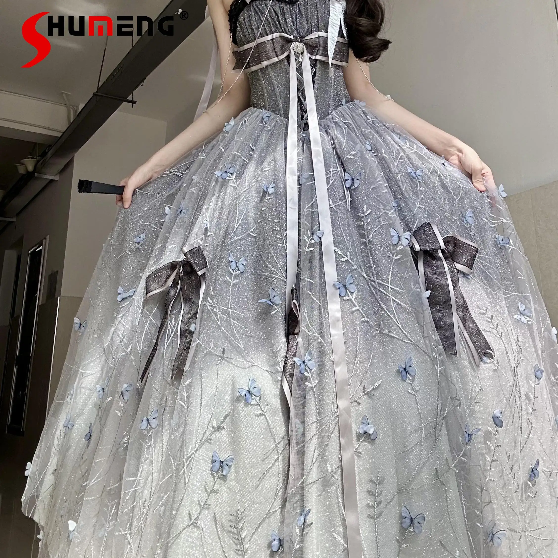 

Original Sweet Princess Style Maxi Dress Jsk Women's Slim-Fit Elegant Lolita Wedding Dress Anniversary Party Evening Dresses