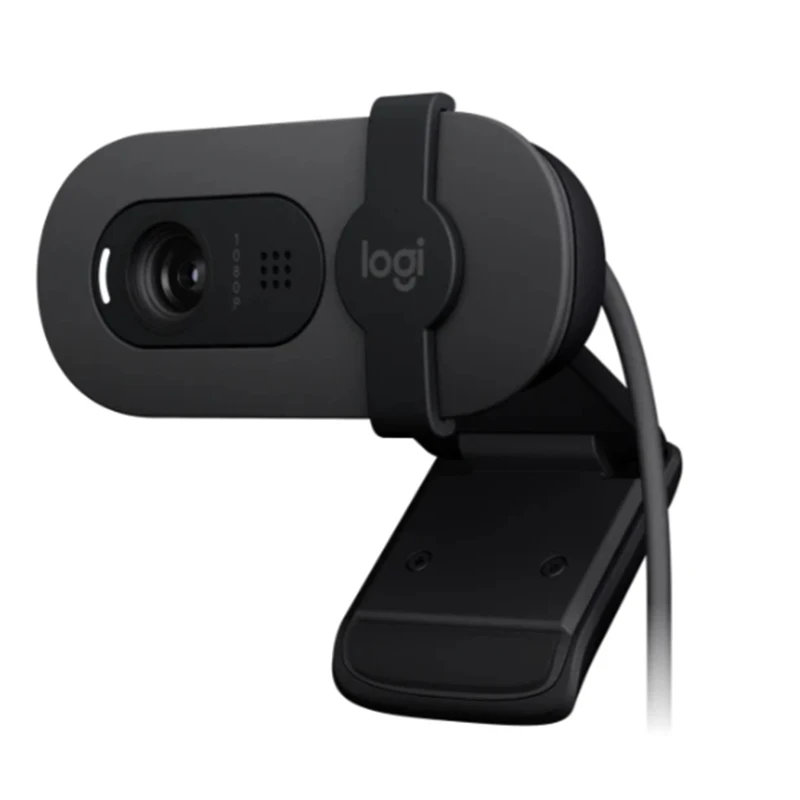 

Brio 90 HD 1080p webcam with automatic light balancing integrated privacy shutter and built-in microphone