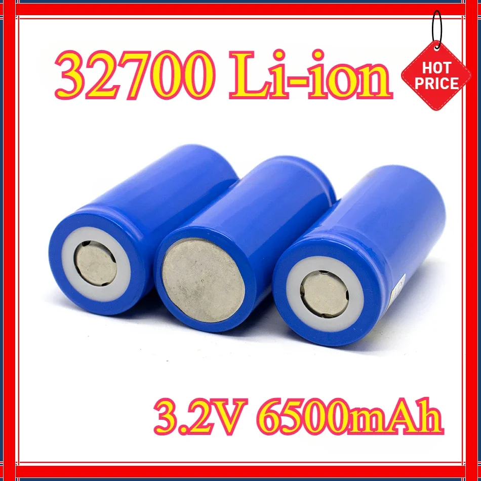 3.2V 32700 6500mAh LiFePO4 Battery 35A Continuous Discharge Maximum 55A High Power Batteries for Power Tools