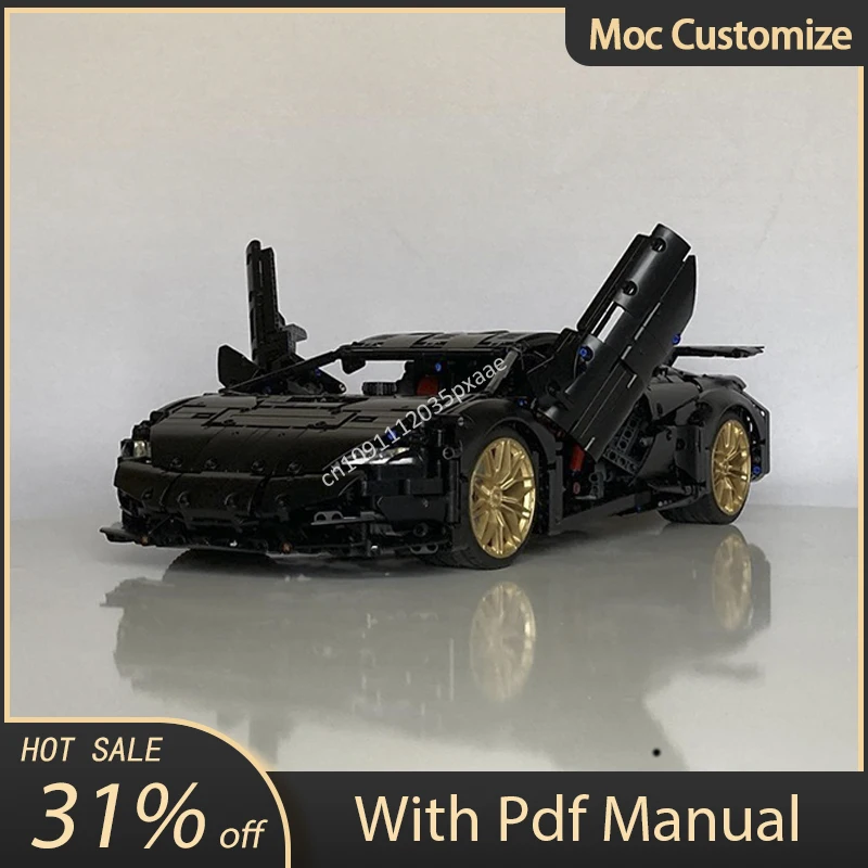 Moc 2868pcs Technical Lamborghinies 1:8 Supercar Model Set Building Blocks Assembly Bricks Boy Toys Kids Christmas Gift