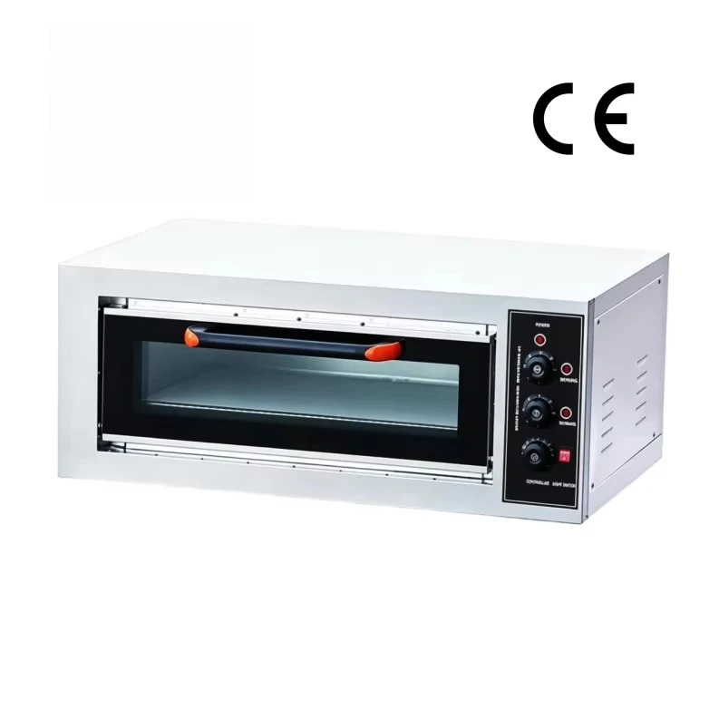 1 Deck 1Tray Stainless Steel Industrial Large Capacity Easy Operate CE Approved Bread Cake Pizza Pastry Stall Electric Deck Oven