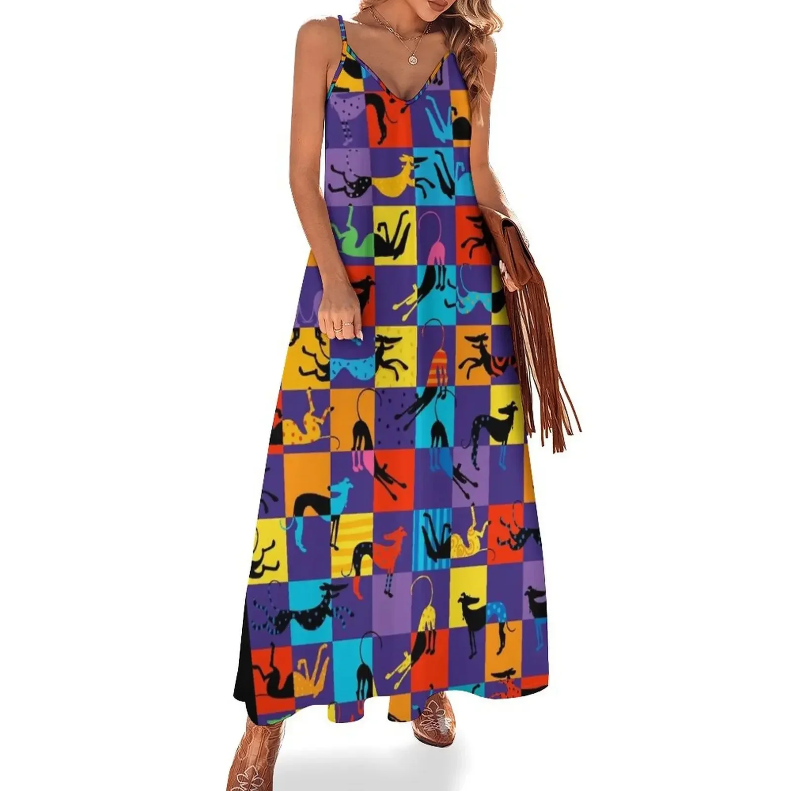 

Pop Art Hounds Sleeveless Dress Long dress woman prom dress 2024 for women birthday dresses for women