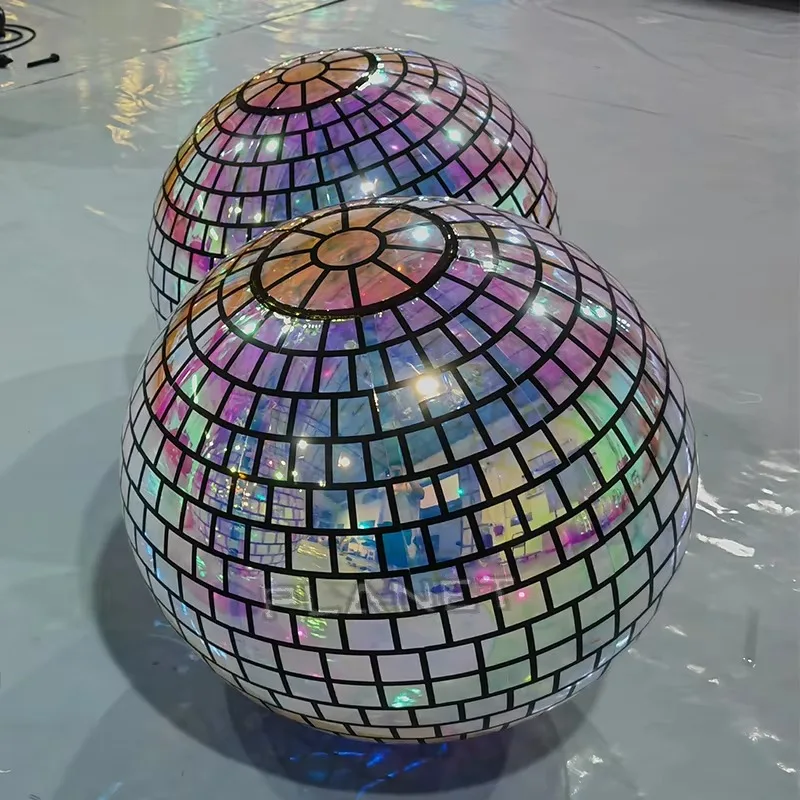 Custom Hanging Reflective Disco Party Decor, Inflatable Mirror Ball PVC Disco Ball for Sale