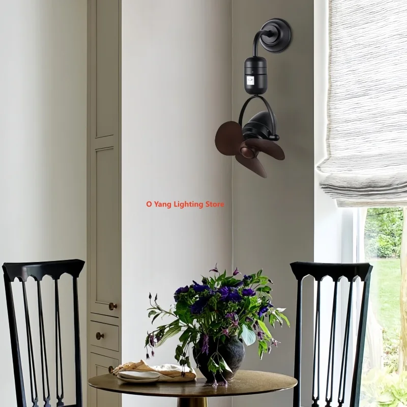 New Art deco Creative Moving Head Wall Light Restaurant Coffee Shop Study Kitchen Internet Cafe Fan No light source